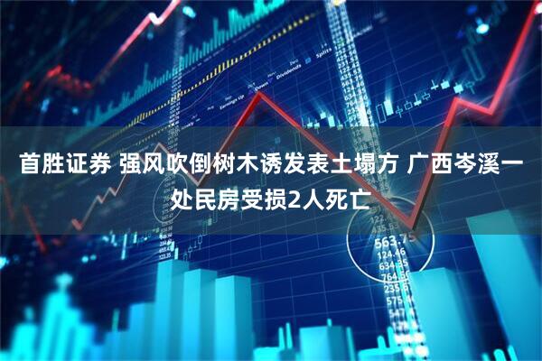 首胜证券 强风吹倒树木诱发表土塌方 广西岑溪一处民房受损2人死亡