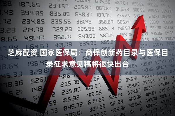 芝麻配资 国家医保局：商保创新药目录与医保目录征求意见稿将很快出台